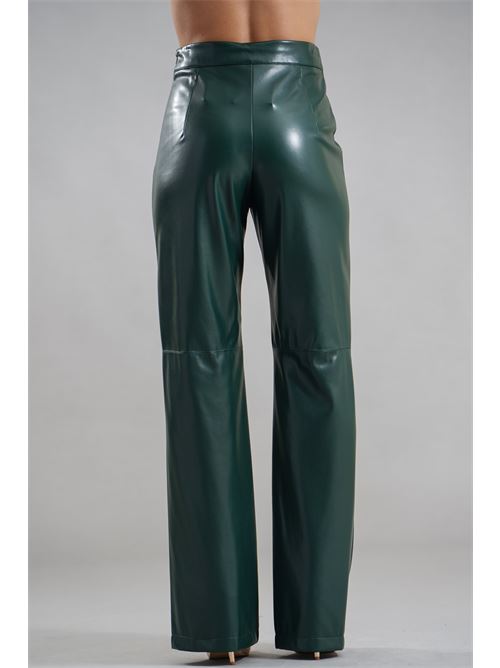 Pantalone in ecopelle Nualy | I25N5420VERDE BOSCO